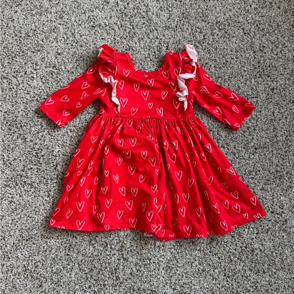 Mila & Rose red heart dress, 2T